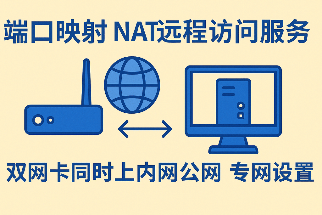 端口映射 NAT遠程訪(fǎng)問(wèn)服務(wù)器 雙網(wǎng)卡同時(shí)上內網(wǎng)公網(wǎng)專(zhuān)網(wǎng)設置