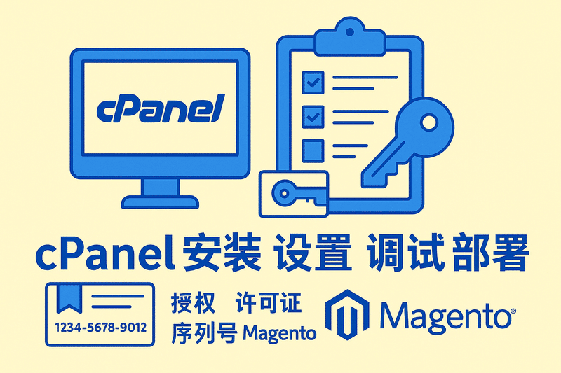 Cpanel 安裝 設置 調試 部署 授權 許可證 序列號 Magento 搭建