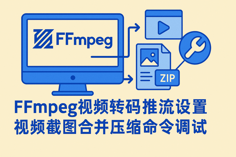 FFmpeg視頻轉碼推流設置 視頻截圖合并壓縮命令調試 批處理腳本配置服務(wù)